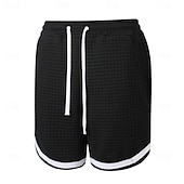 economico Pantaloncini casual-Per uomo Pantaloncini Waffle Shorts Pantaloncini Estivi Shorts da Spiaggia Pantaloncini casual Tasca Elastico in vita Blocco di colori Comodità Traspirante Lunghezza al ginocchio Casuale All'aperto