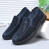 tanie Buty casual slip-on-Męskie granatowe, wsuwane, casualowe mokasyny, miękkie i wygodne, lekkie obuwie do noszenia na co dzień, w podróży, za kierownicą, do biura i na luźny, elegancki, codzienny styl