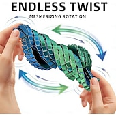 رخيصةأون تماثيل-بيضة تململ مطبوعة بتقنية ثلاثية الأبعاد، لعبة انزلاقية لتخفيف التوتر، بيضة تململ ملتوية لعيد الفصح للبالغين، ألعاب تململ صغيرة منزلقة لحشو سلال عيد الفصح، أحجية دوارة لتخفيف التوتر