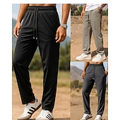 cheap Running Pants &amp; Tights-Men's Running Pants Sports Trousers Jogger Sweatpants Drawstring Pocket Straight Bottoms Gym Athleisure Workout Summer Spring Lightweight Breathable Fishing Hiking Running Loose Fit Sportswear