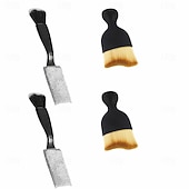 cheap Vehicle Cleaning Tools-2 Sets Car Interior Detailing Brush Set, Soft Bristle Dusting Brush &amp; Dual-Ended Air Vent Cleaner Tool, Professional Car Cleaning Kit for Dashboard, AC Outlet, Console, Gaps, Scratch-Free