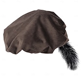 economico Accessori e altro-Medievale Rinascimento elisabettiano Cappello Principe Gentiluomo Ranger Piuma Tinta unica Costume Per uomo Halloween Carnevale Fiera Rinascimentale LARP Festa a tema retrò Adulti Cappello