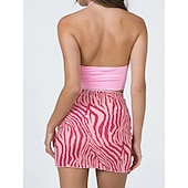 abordables Jupes graphiques-Femmes Jupe de vacances Mode Occasionnel Mini Taille haute Jupes Floral Imprimé Micro-Élastique Quotidien Rue Bleu Blanche Violet Fuchsia Été