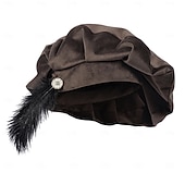 economico Accessori e altro-Medievale Rinascimento elisabettiano Cappello Principe Gentiluomo Ranger Piuma Tinta unica Costume Per uomo Halloween Carnevale Fiera Rinascimentale LARP Festa a tema retrò Adulti Cappello