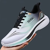 abordables Zapatillas Informales-Zapatillas deportivas ligeras para hombre, transpirables, con cordones, para caminar, con amortiguación deportiva, ideales para hombres activos, para entrenamientos en el gimnasio, para correr, para viajar y para uso diario informal.