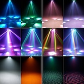 cheap Star Galaxy Projector Lights-6 Arm Moving Head DJ Lights,150W RGBW LED Stage Lighting with Strobe &amp; Bee-Eye Effect, Red/Green Starry, DMX512, Remote Control,Sound Activated,540° Rotation for Party, Clubs, Disco