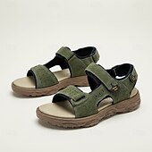 abordables sandales d'extérieur-Sandales de sport vertes pour hommes, chaussures de marche d'extérieur légères et confortables, idéales pour les voyages, la randonnée, les vacances à la plage et les loisirs en plein air.