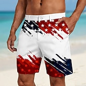  Per uomo 4 luglio, 250° anniversario degli Stati Uniti Bandiera Americana Bermuda Pantaloncini casual Pantaloncini da golf Misura del girovita medio Patriotico All'aperto Ferie Pantaloncini a vita
