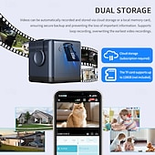 voordelige IP-netwerkcamera's voor binnen-Mini wifi-beveiligingscamera, kleine draadloze verborgen camera voor huisbeveiliging, 1080p HD-babyfoon met nachtzicht &amp;Bewegingsdetectie, draagbare minicamera met app-bediening voor baby- en