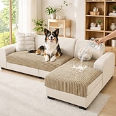 voordelige Bankhoes-100% waterdichte bankhoezen voor hoekbanken, antislip bankhoes voor honden, 2 stuks huisdierbankhoezen voor 2 L-vormige kussens, wasbare zachte bankhoes