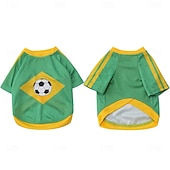 Недорогие Праздник-Футбольная одежда для собак, можно стирать в машинке.