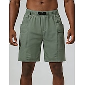 abordables Bermudas estilo casual-Hombre Pantalón Corto Cargo Pantalón corto Pantalones cortos casuales Pantalón corto deportivo Bolsillo Cintura elástica Puro Plano Comodidad Secado rápido Longitud de la rodilla Exterior Gimnasia