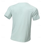 billige Casual T-skjorter for menn-Herre T skjorte Kortermet skjorte T-skjorte Kortermet Crew-hals Sommer Vår Helfarge Gatemote Stilfull Fritid Fort Tørring Tynn Daglig utendørs Feriereise Lysegrå Topp T-skjorte for menn