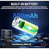 voordelige IP-netwerkcamera's voor binnen-Mini wifi-beveiligingscamera, kleine draadloze verborgen camera voor huisbeveiliging, 1080p HD-babyfoon met nachtzicht &amp;Bewegingsdetectie, draagbare minicamera met app-bediening voor baby- en