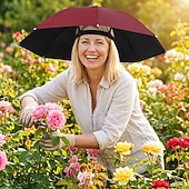 baratos Recreação ao Ar Livre-Chapéu de sol dobrável para atividades ao ar livre, leve e portátil, estilo guarda-chuva, acessório multifuncional para pesca, jardinagem, caminhadas e fotografia. &amp;trabalho diário ao ar livre
