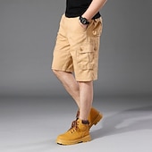 abordables Classique-Homme Pantalon cargo Shorts cargo Shorts Short décontracté Multi-poches Uni Couleur Pleine Séchage Rapide Longueur Genou Extérieur Salle de sport Entraînement Sports Sportif Noir Vert Non Elastique