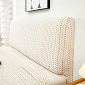 baratos Acessórios de cama-Capa de cabeceira espessa em jacquard com cobertura total e à prova de poeira. Protetor de cabeceira em jacquard espesso para cama.