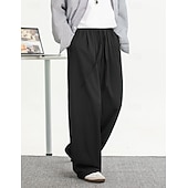 economico pantaloni casual-Per uomo Pantaloni Pantaloni casual Pantaloni Larghi Borse refrigeranti Coulisse Tasca Elastico in vita Semplice Comodità Morbido Casuale Quotidiano All'aperto Vacanza Moda Vestibilità comoda Nero