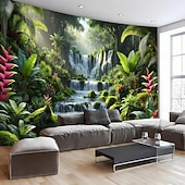 cheap Wall Tapestries-Nature Forest Wall Tapestry Sunrays Sunlight Through Trees Landscape Wall Hanging Misty Woodland Mossy Pine Forest Scenery Large Fabric Poster for Bedroom Living Room Zen Decor