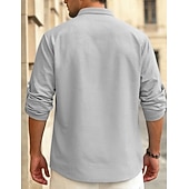 preiswerte Lässiges Henley-T-Shirt-Herren T Shirt Waffel-Henley-Hemd Henley Hemd Langarmshirt Langarm Henley Sommer Frühling Einfach Mode Streetwear Freizeit Knöpfe Lässig Täglich Urlaub Blau Schwarz Weiß Top T-Shirt für Herren