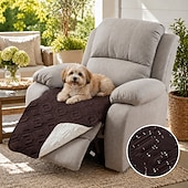 abordables Housse de fauteuil inclinable-Housse de fauteuil inclinable 100 % imperméable, housse antidérapante pour fauteuil inclinable, housse de protection pour canapé et fauteuil inclinable pour chiens et animaux de compagnie.