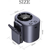  Ventilador de clipe para carro, ventilador de guarda-chuva, 199 velocidades ajustáveis, portátil e recarregável via USB, mini ventiladores de mão para resfriamento pessoal, ideal para guarda-chuva,