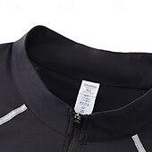 cheap Running Tee &amp; Tank Tops-Men's Solid Colored Workout Tank Top Running Tank Top Gym Tank Top Summer Spring Quarter Zipper Sleeveless Quick Dry Compression Moisture Wicking Breathable Gym Workout Running Walking Jogging Black