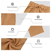 abordables Chemises lin et coton-Homme Chemise en lin Deux pièces Ensemble Chemise Et Pantalons en Lin Pantalons Pantalon décontracté Set Uni Quotidien Extérieur Plage Col Rabattu manche longue Été Printemps Mode Occasionnel