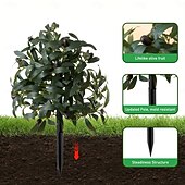 levne Umělé rostliny a zeleň-Umělá olivovník, 20palcová topiary z umělé olivy s kolíkem do země, realistická dekorace do interiéru/venkovního domu, skandinávský styl zelené dekorace