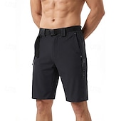 お買い得  メンズショートパンツ・タイツ・パンツ-Arsuxeo 男性用 純色 サイクリング ロード ショーツ サイクリングパンツ MTBショーツ バイク ショートパンツ バギーショーツ フォームフィット スポーツ 通気性 速乾性 フロントファスナー 反射性トリム ブラック アーミーグリーン 衣類 サイクルウェア