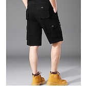 abordables Classique-Homme Pantalon cargo Shorts cargo Shorts Short décontracté Multi-poches Uni Couleur Pleine Séchage Rapide Longueur Genou Extérieur Salle de sport Entraînement Sports Sportif Noir Vert Non Elastique