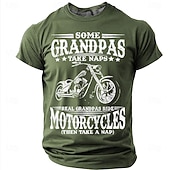 رخيصةأون هوايات تي شيرت-بعض الأجداد يأخذون قيلولة، والأجداد الحقيقيون يركبون الدراجات النارية. تي شيرت رجالي برسومات فكاهية، بأكمام قصيرة ورقبة دائرية، مناسب للارتداء اليومي، متوفر بمقاسات S، M، L، XL، XXL، XXXL.