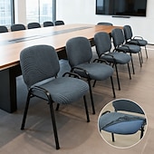 abordables Housse de fauteuil de bureau-Housse extensible et fendue pour chaise de conférence, protection pour coussin d'assise et dossier de bureau, motif floral arqué, housse antidérapante pour toutes les saisons