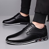 billiga Snygga snörskor-Herrbruna derbyskor, lätta och bekväma promenadskor med snörning, eleganta casualskor för män, kontor, vardagskläder, business casual och helgutflykter