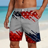  Per uomo 4 luglio, 250° anniversario degli Stati Uniti Bandiera Americana Bermuda Pantaloncini casual Pantaloncini da golf Misura del girovita medio Patriotico All'aperto Ferie Pantaloncini a vita
