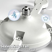 cheap Decoration Bulbs-Ceiling Fan with Light, Remote Control 3 Speeds 3 Colors 2 Timers Quiet Motor E26 E27 Bulbs, with Foldable Blades, for Living Room Bedroom