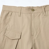 billiga Cargobyxor-Herr Militärbyxor Långbyxor Taktiska byxor Flera fickor Flikficka Ensfärgat Vindtät Komfort Dagligen Utomhus Helgdag Semester Streetwear Svart Armégrön Oelastisk