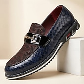 halpa Rennot loaferit-Miesten tummanruskeat kudotut loaferit, metallikuoriset, slip-on-kengät toimistoon, häihin, juhliin, matkoille ja tyylikkääseen herrasmiestyyliin.