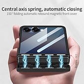 ieftine Carcasă Samsung-telefon Maska Pentru Samsung Galaxy Z Flip 7 Z Flip 6 Capac Spate și Protecție de Ecran PU piele