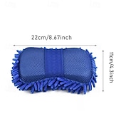 economico Accessori lavaggio auto-Confezione da 8 guanti in microfibra per autolavaggio - spugna in ciniglia a doppia faccia 2 in 1 con cinturino da polso, tampone assorbente antigraffio per auto, camion e camper, strumento
