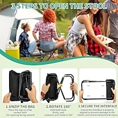 cheap Outdoor Recreation-Portable Folding Chair Adult Heavy-Duty Portable Folding Chair with a 440 lbs Weight Capacity, Lightweight and Sturdy Frame, Compact Foldable Outdoor Chair with Portability, Stool-Like, Weather-Resist