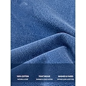 Confezioni multiple 2 pezzi Per donna Girocollo Manica Corta Viola + Blu Maglietta Set di magliette Camicia 100% cotone lavaggio acido Lavato Casuale Spiaggia Cotone