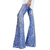 abordables Fondos-Retro Antiguo Disco Años 80 Pantalones Pantalones acampanados Disco Lentejuelas Arte deco Disfraz Mujer Víspera de Todos los Santos Carnaval Discoteca Festival de Música Fiesta Adulto Pantalones