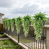 levne Umělé rostliny a zeleň-4 ks/sada umělých nástěnných závěsů s kamélií v kombinaci s bostonskými kapradinami, velká umělá venkovní zeleň a květiny, vhodné pro venkovní svatby, moderní zahradní dekorace