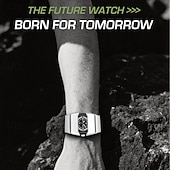 cheap Quartz Watches-Men's Futuristic Sports Watch with Luminous Glow in the Dark Dial, Tactical Rectangular Quartz Wrist Watch with Integrated Silicone Strap, Night Light Function, Cool Fashion Gift for Men Boys