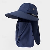 billiga Tillbehör för sport och friluftsliv-Solhatt Vandringshatt Fiskemössa Camping hatt Vattentät UV-skydd Snabb tork Sommar Vår Höst Snörning Bred kant med ansiktsskydd och nackflik Herr Fiske Aktivitet