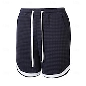 economico Pantaloncini casual-Per uomo Pantaloncini Waffle Shorts Pantaloncini Estivi Shorts da Spiaggia Pantaloncini casual Tasca Elastico in vita Blocco di colori Comodità Traspirante Lunghezza al ginocchio Casuale All'aperto