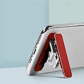abordables Supports de téléphone-Lot de 2 supports de téléphone ultra-fins en métal, pliables et réglables, pour bureau, position verticale. &amp;Support adhésif horizontal pour iPhone 17, 16, 15 Pro Max, Samsung Galaxy et tous les