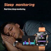 economico Smartwatch-Smartwatch robusto da uomo con torcia, smartwatch militare per attività all'aperto con chiamate Bluetooth, 2 cinturini, monitoraggio del sonno, oltre 100 modalità sportive, orologio fitness