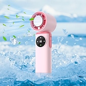 economico Luci e lanterne da campeggio-Ventilatore portatile Turbo Fan ricaricabile tramite USB, ideale per collo e mani, con luce notturna integrata, 5 velocità regolabili, testa girevole, mini ventilatore personale per raffreddamento in ambienti interni, esterni, viaggi e campeggio.